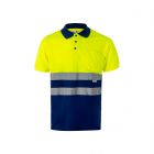 VELILLA | Polo bicolor azul y amarillo - Talla S