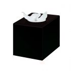 Dispensador pañuelo facial en cubo negro