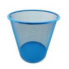 Papelera metálica rejilla azul - 12L