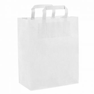 Bolsa de papel con asa blanca - 26 x 14 x 32 cm