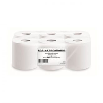 Bobina secamanos blanca - 2 capas - Celulosa reciclada