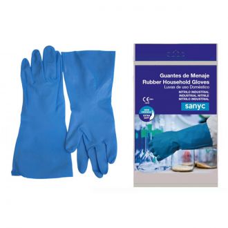 RUBBEREX | Soft skin - Guantes de nitrilo azul - Talla S