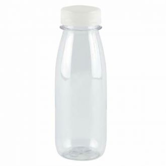 Botella RPET transparente con tapón - 220 ml