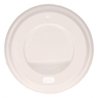 Tapa CPLA blanca con orificio para vaso de 6-7 oz