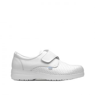 FELIZ CAMINAR | Sigma zapato microfibra con velcro blanco - Talla 42