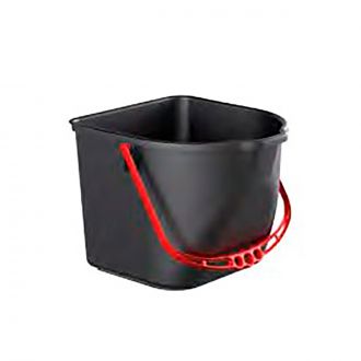 MAYA | Cubo ReUse negro con asa roja - 15 L