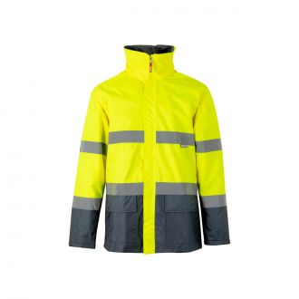 VELILLA | Parka bicolor azul y amarillo - Talla S