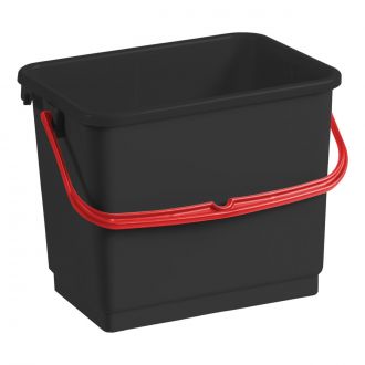 TTS | Cubo negro con asa roja - 4 L